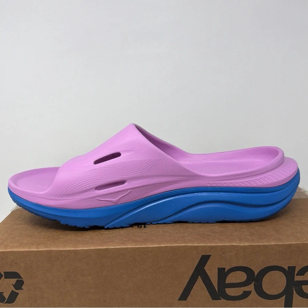 HOKA ORA Recovery Slide 3 Cyclamen Coastal Sky Sandals Men’s 14/ Women’s 16 NWT